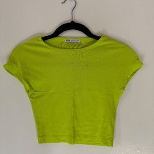 Zara Lime Green Crop Top